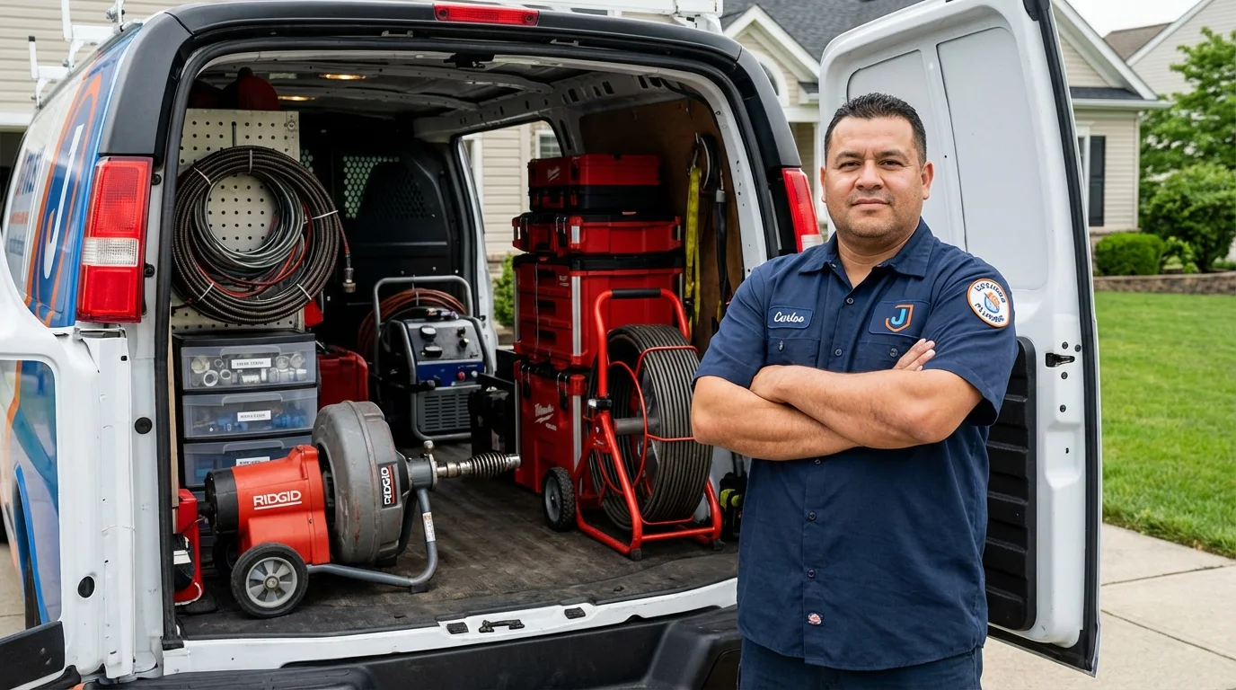 Professional drain cleaning equipment and Johns Plumbing LLC plumber in Silver Creek