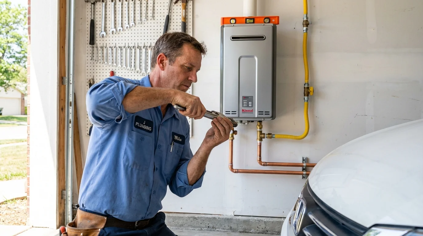 Tankless water heater installation by a Johns Plumbing LLC plumber in Silver Creek
